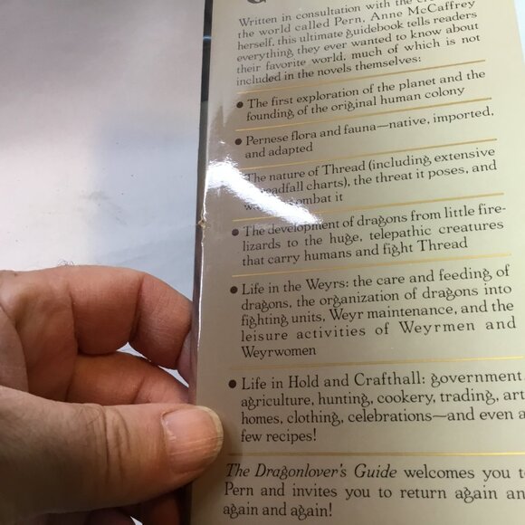 The Dragonlover's Guide To Pern by Jody Lynn Nye & Anne McCaffrey HC/DJ 1989 1st - Picture 9 of 16